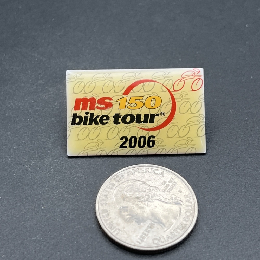 MS 150 Bike Tour 2006 Cycling Lapel Hat Pin - Picture 2 of 3